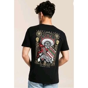 Freedom Ranch Men Black Buckle Mariachi T Shirt